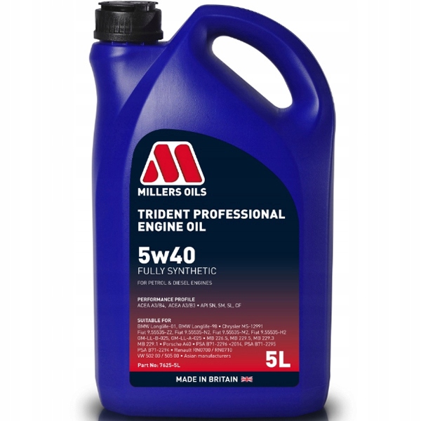 Millers Trident Professional 5W40 7625 5L
