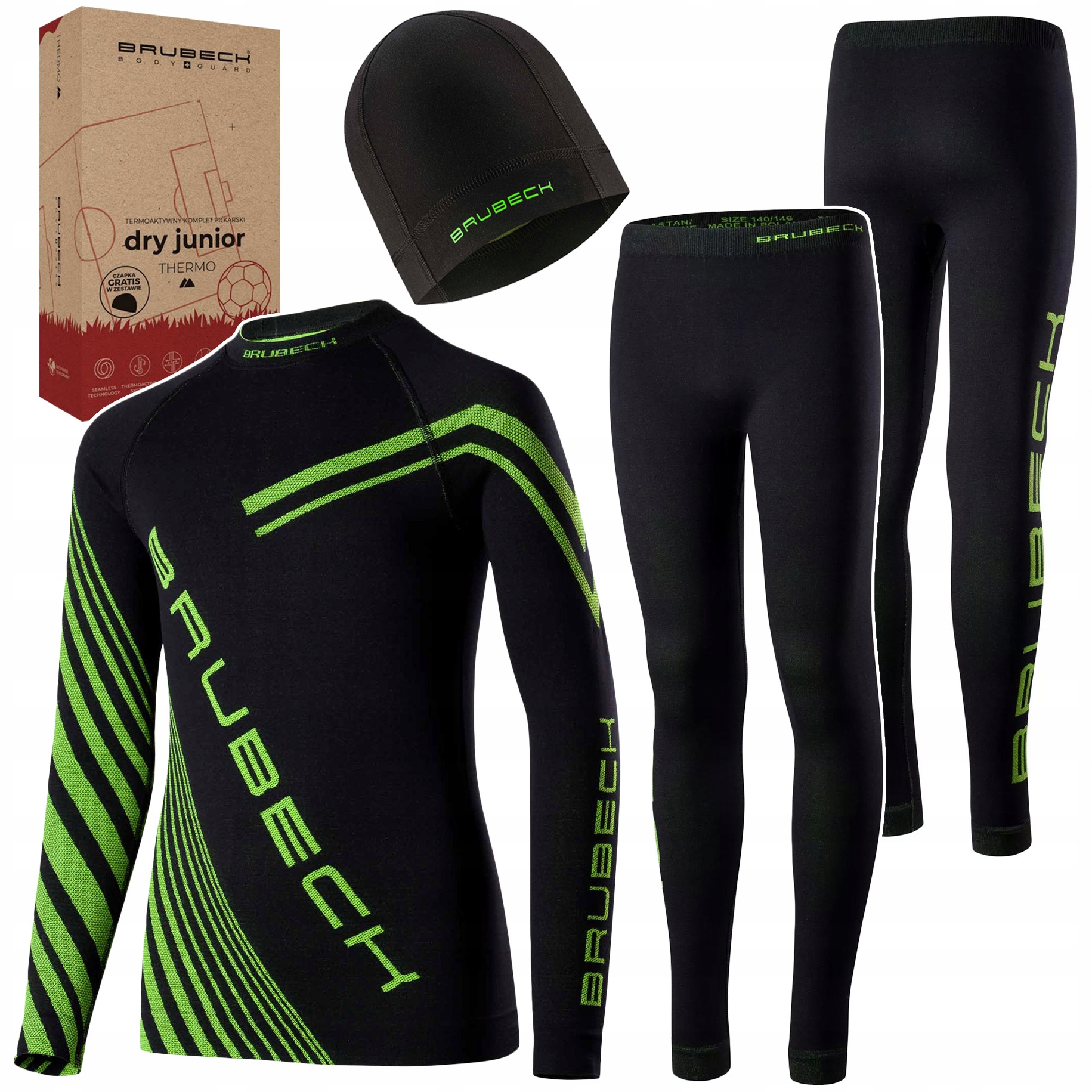 Komplet Termoaktywny Brubeck Dry Junior Bielizna Sportowa Dziecięca 152/158