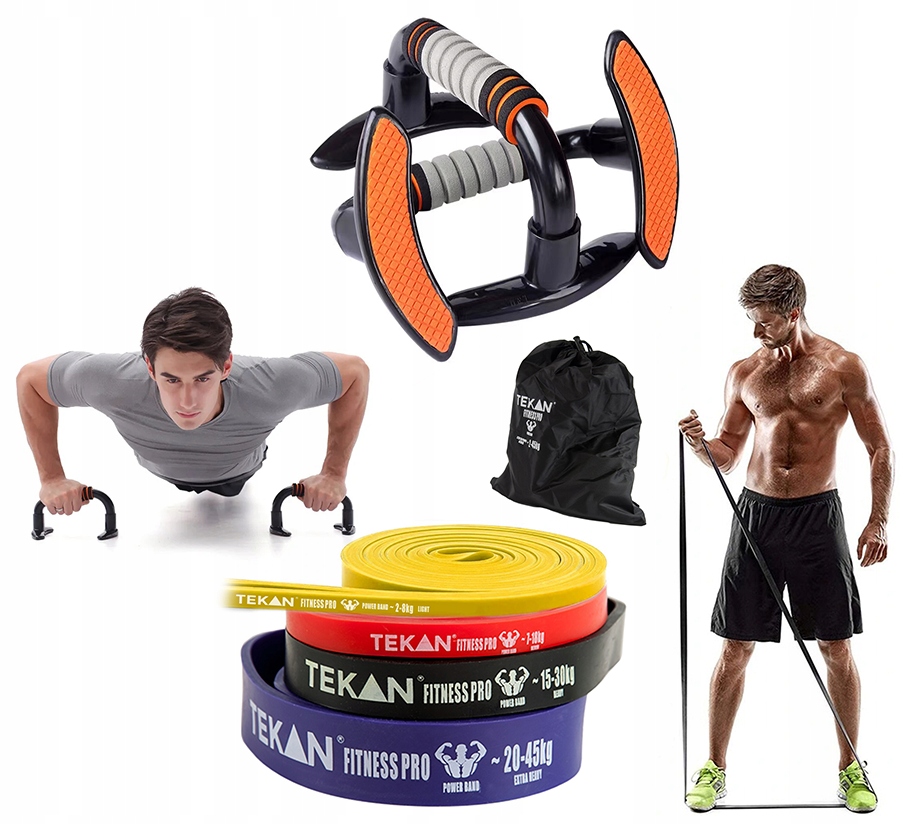 Madla Na Kliky Paraletky Skládací Podpěry Odporové Gumy Powerband 4x