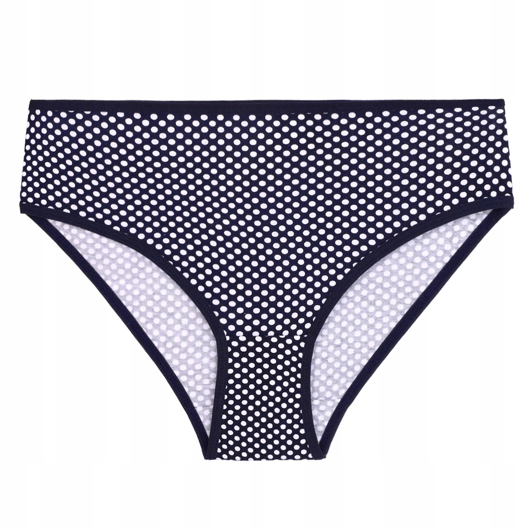 MAJTKI BAWEŁNIANE FIGI DAMSKIE GROSZKI KLASYCZNE BAWEŁNA 3 PAK MORAJ L Kolekcja BASIC