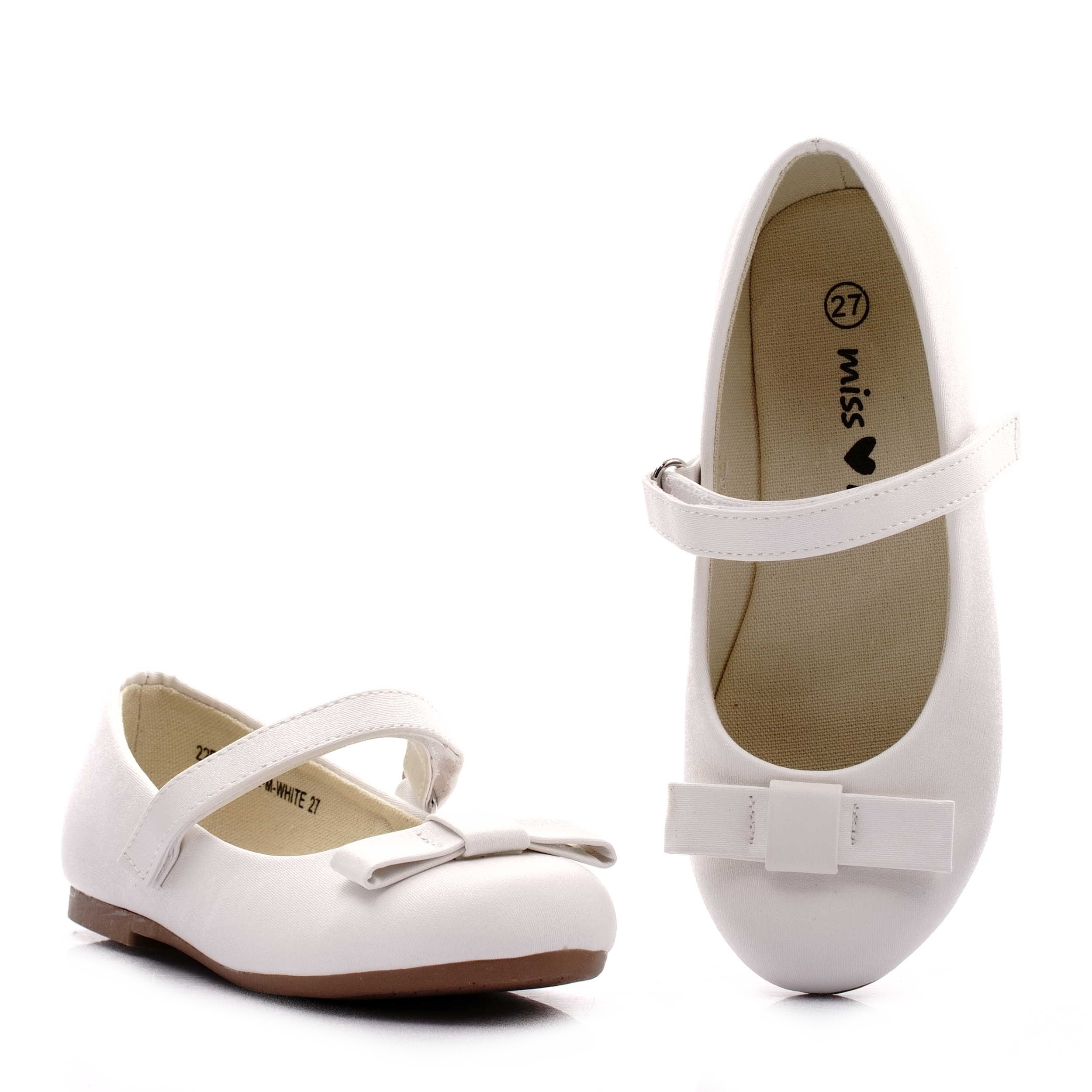 BIAŁE BALERINY BALERINKI BUTY KOMUNIJNE 4772 NA RZEPY 27
