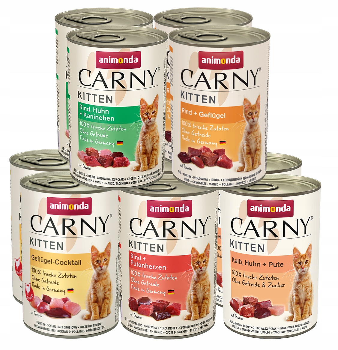 Levně Animonda Kočka Carny Kitten mix chutí plechovka Set 10x400g