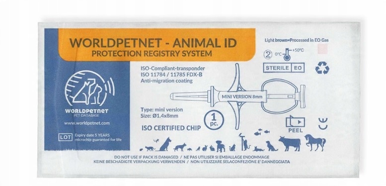 

Mikroczip, czip, chip IDW-2 mini 1.4x8mm (616)