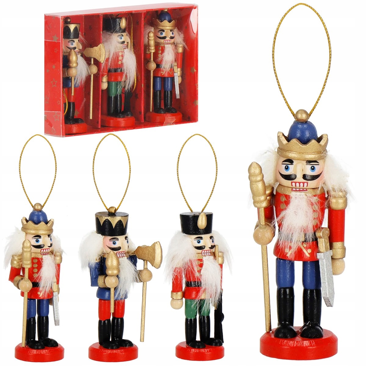 

Zawieszka Dziadek Do Orzechów Na Choinkę Zestaw x3