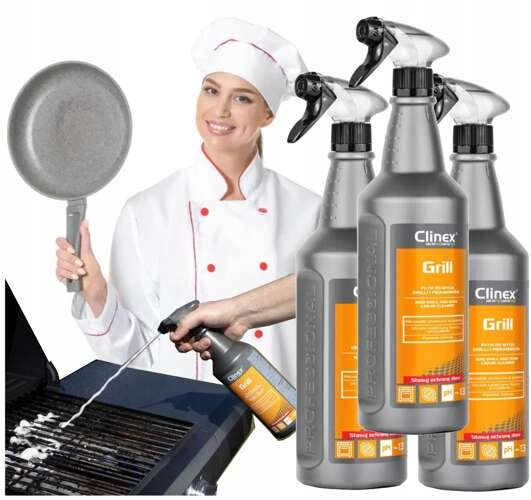 Levně Čistič Grilu Trouby profesionální Clinex Gril 3 ks