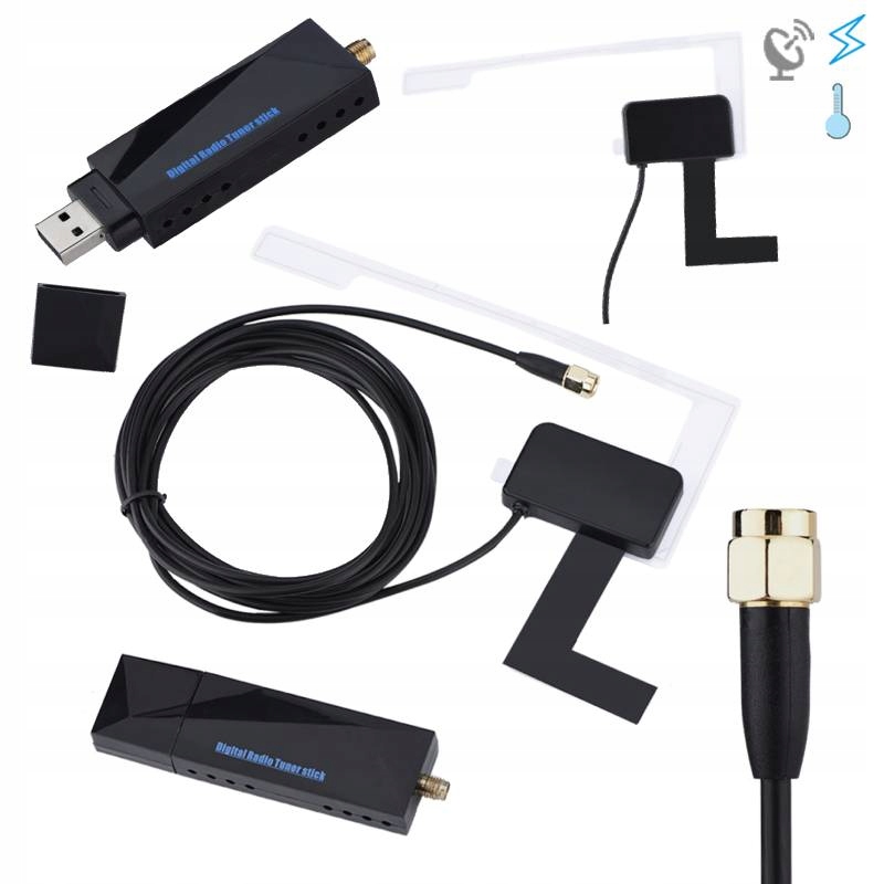 Automobilový rádiový přijímač Dab/dab+ s anténou