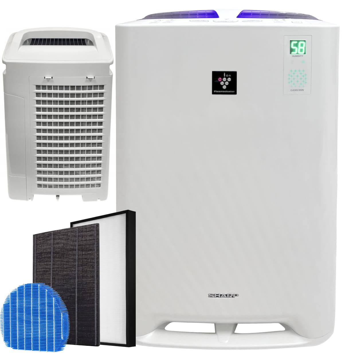 Čistička vzduchu Sharp KC-A40EUW s zvlhčovačem Bílá Ionizátor