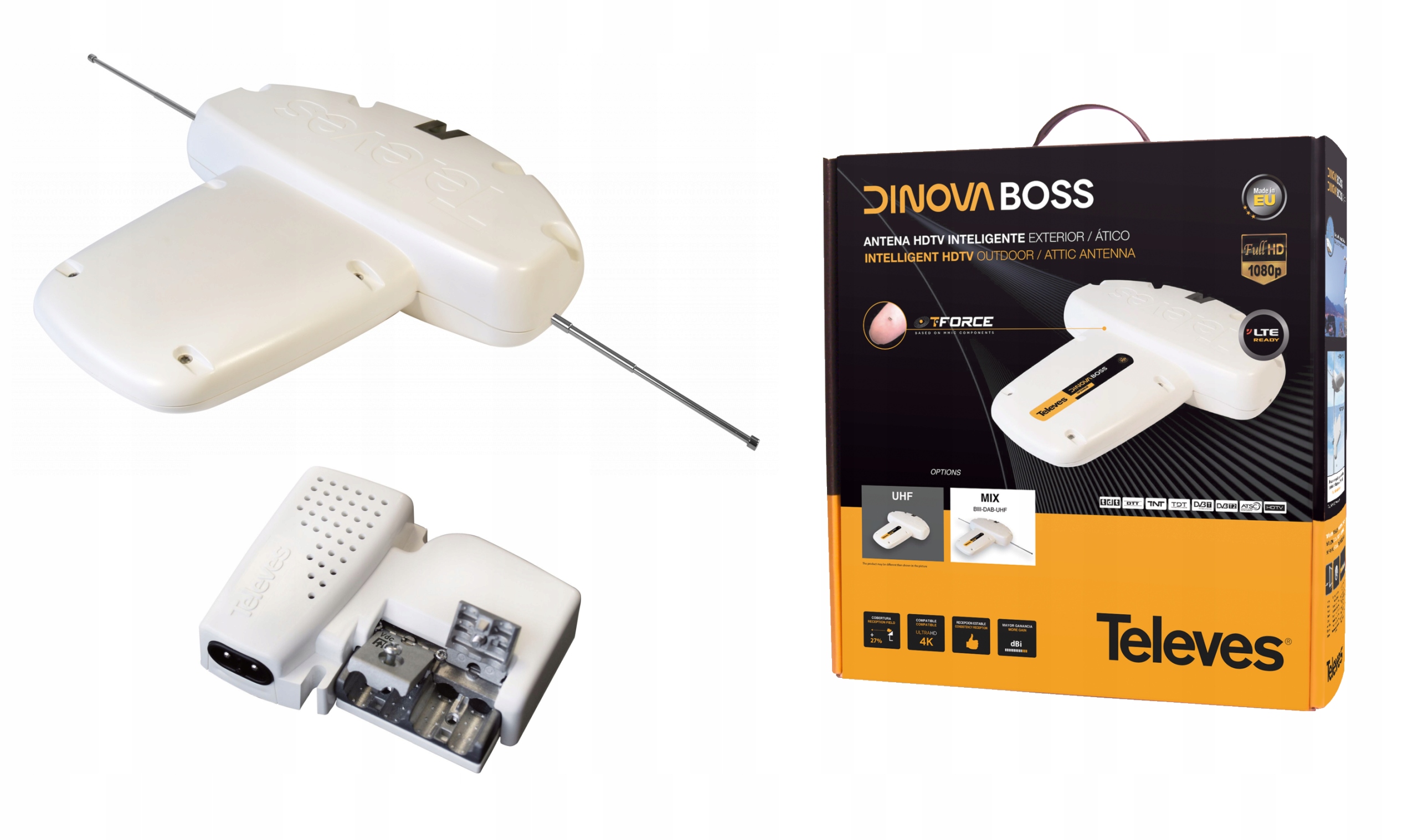 

Antena Dvb-t Televes Dinova Boss Mix Zasilacz 2 Tv