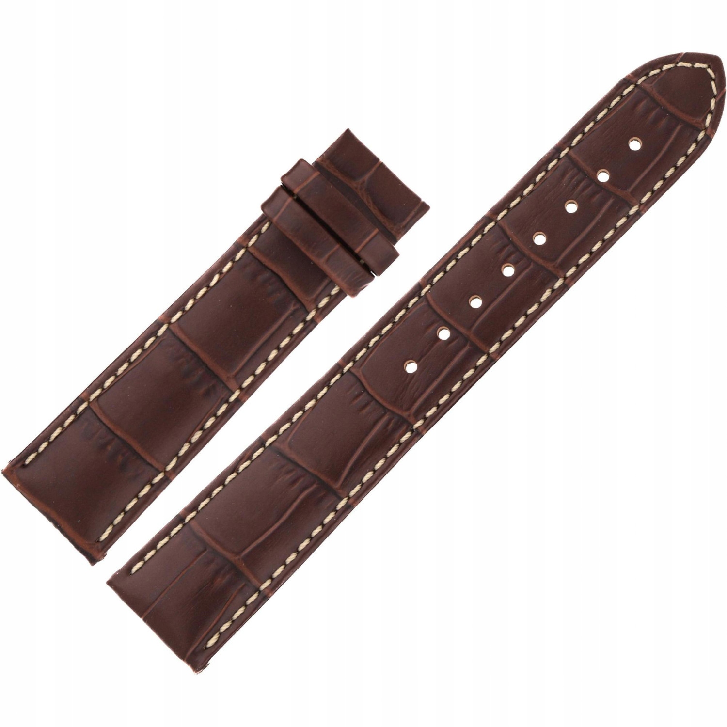 Pásek Aviator Trimeter (V.4.40) 20 mm Hnědý s bílým p. bez spony