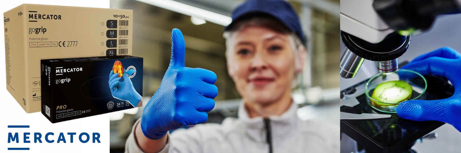 Rękawice rękawiczki nitrylowe MOCNE GRIP BLUE x10 EAN (GTIN) 18859185203152