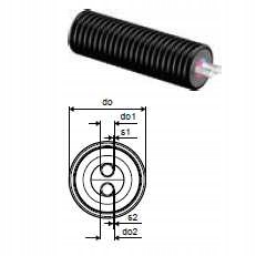 UPONOR PODWÓJNA RURA PREIZOLOWANA 2x32x2,9/140