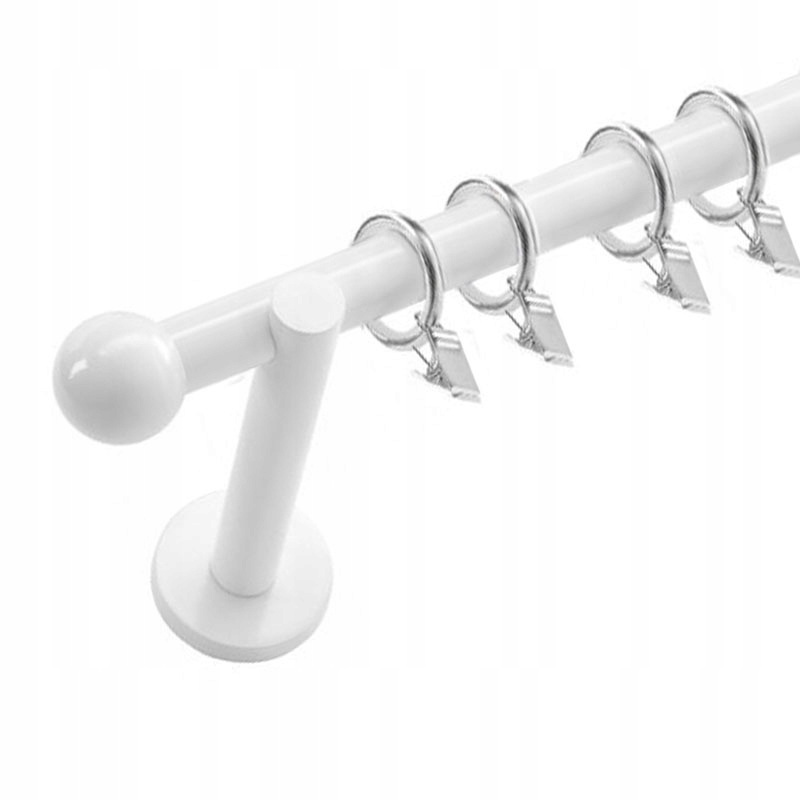 

Pojedynczy 170 cm karnisz do wnętrza 19 mm biały