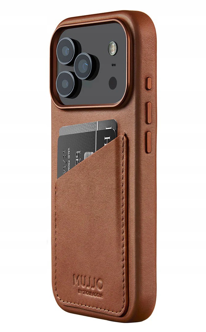 Mujjo Wallet Leather MagSafe etui Skórzane obudowa case do iPhone 17 Pro
