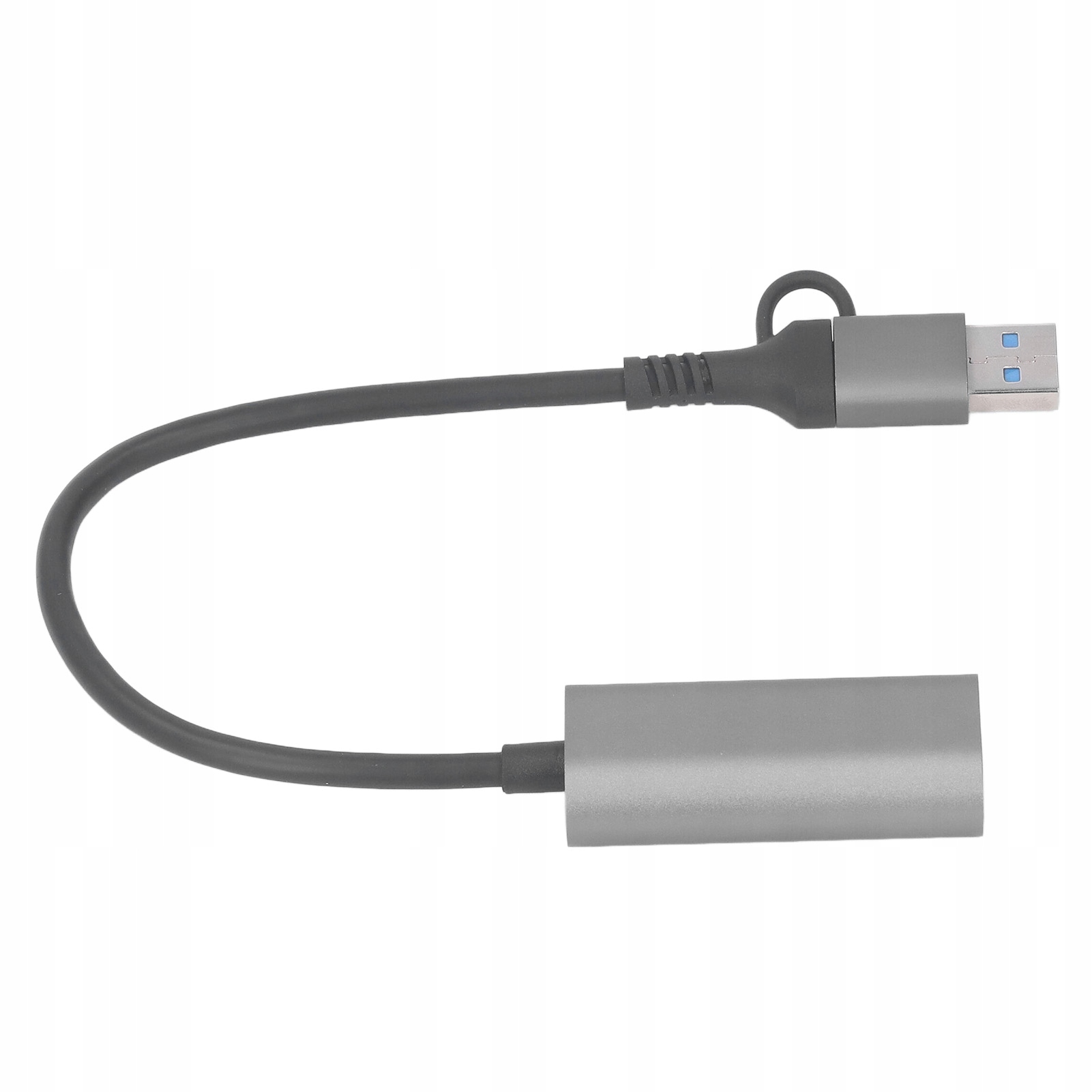 Adapter USB na Ethernet typ C RJ45 1000 mb/s stop aluminium Plug and 6B