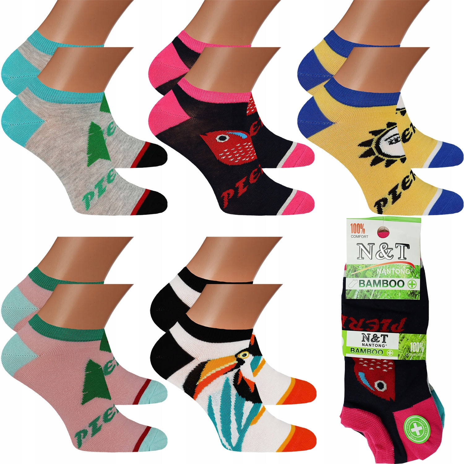 

5x Stopki damskie Skarpetki niskie skarpety 39-42