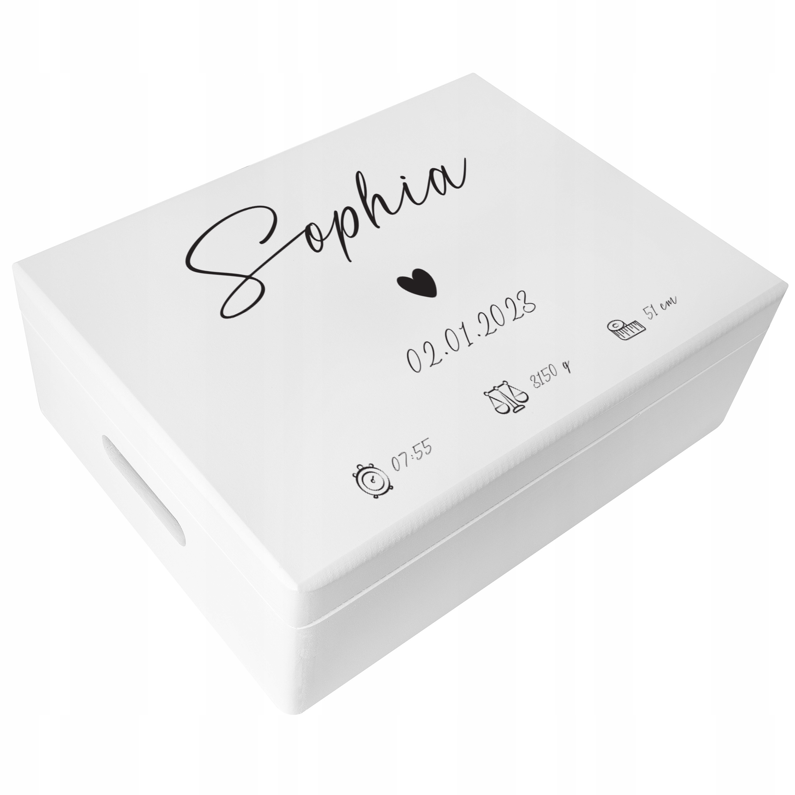 Krabička pro dítě suvenýr k narození, křtiny, narozeniny 40x30x14