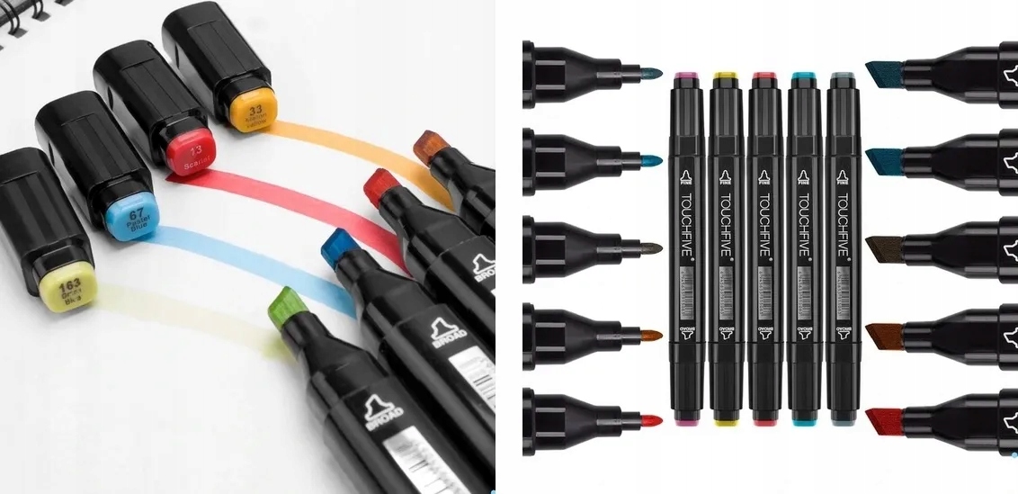 Dwustronne MARKERY PISAKI alkoholowe 80pcs (C024) Marka inna