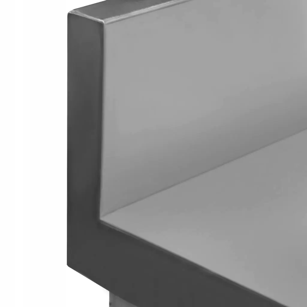 Stół gastronomiczny NAROŻNY z SZAFKĄ 100x60cm ze stali nierdzewnej Mega-M Długość 1000 mm