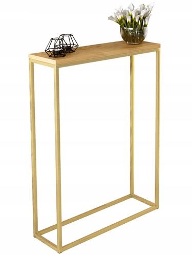 KONSOLA GLAMOUR ZŁOTA METALOWY STELAŻ WĄSKA KOLORY