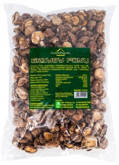 Levně Sušené houby Shiitake Poku celé, 2,5-4 cm, 1 kg Green Pagoda
