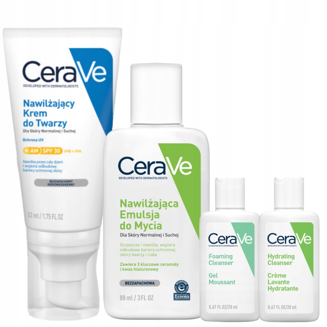 CeraVe Krem Nawilżający do Twarzy Spf 50, Emulsja Nawilżająca 88ml+GRATIS