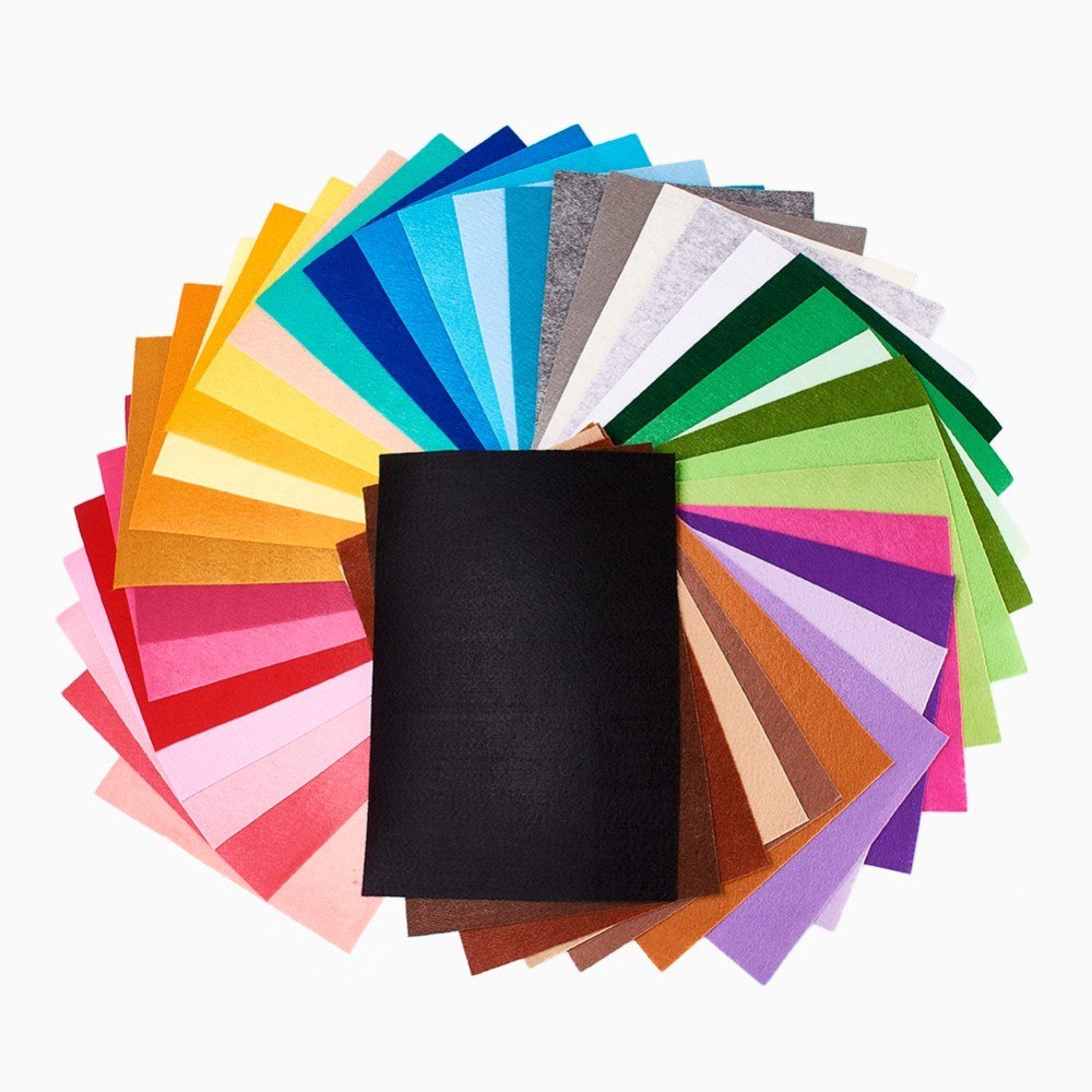 Plst ozdobný, mix barev, 40 ks, 20x30 cm