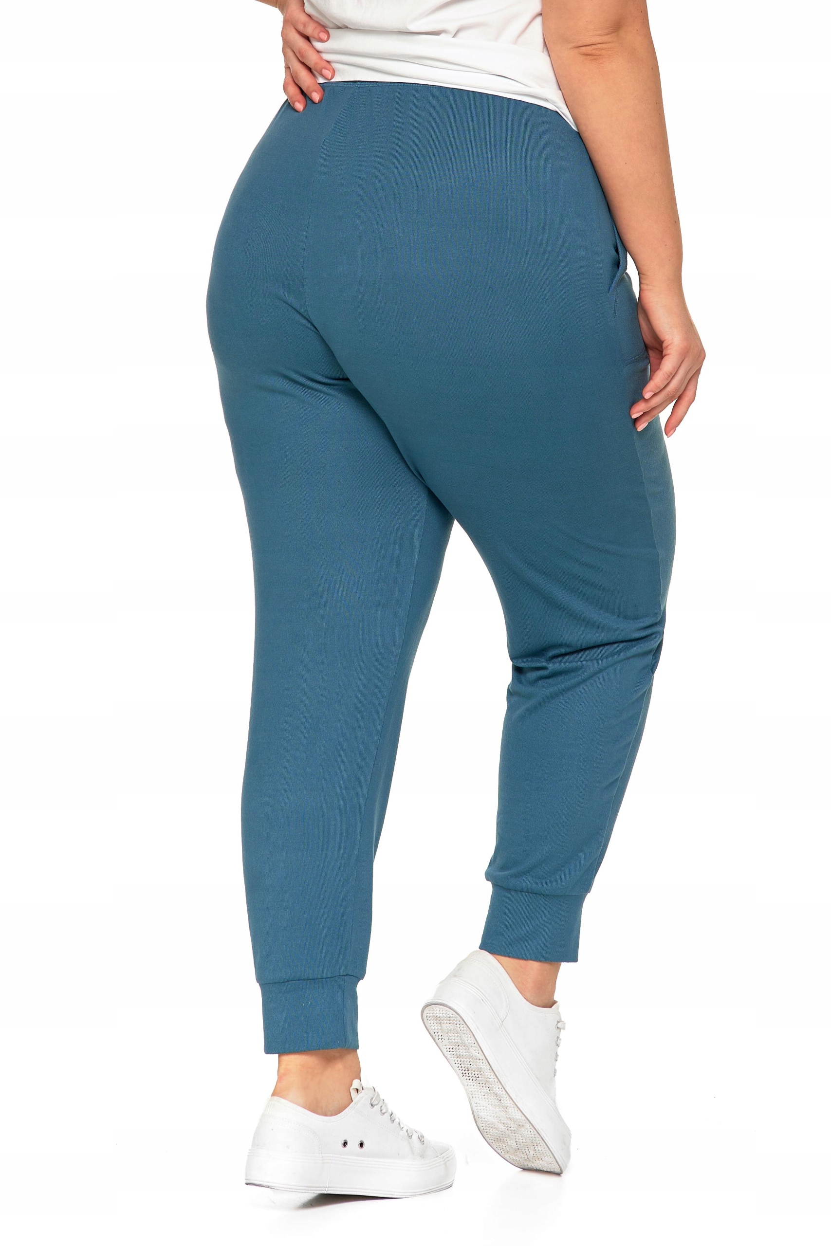 SPODNIE DRESOWE Damskie Joggery Wysoki Stan Dzianinowe Modne MORAJ XXL Model OSD1900-011