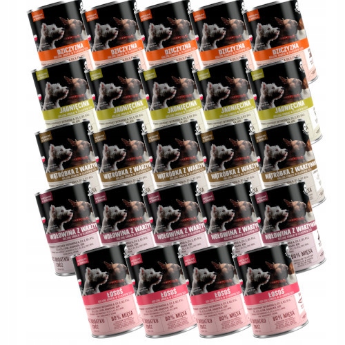 Karma mokra dla psa Pet Republic mix 5 smaków 24 x 400 g puszka bez zbóż