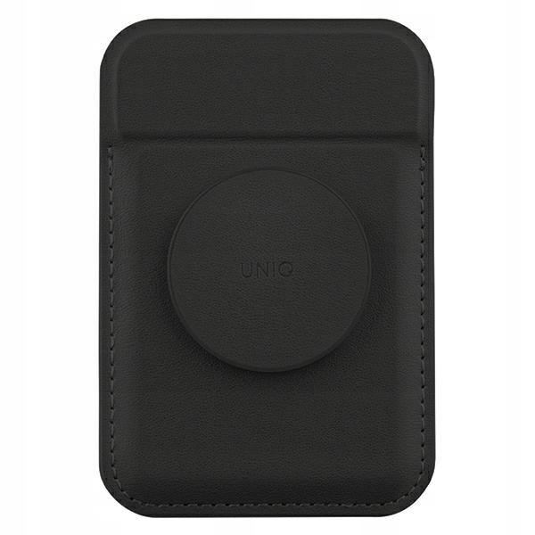 Pouzdro Uniq Flixa magnetická peněženka na karty s opěrkou černá/jet black Ma