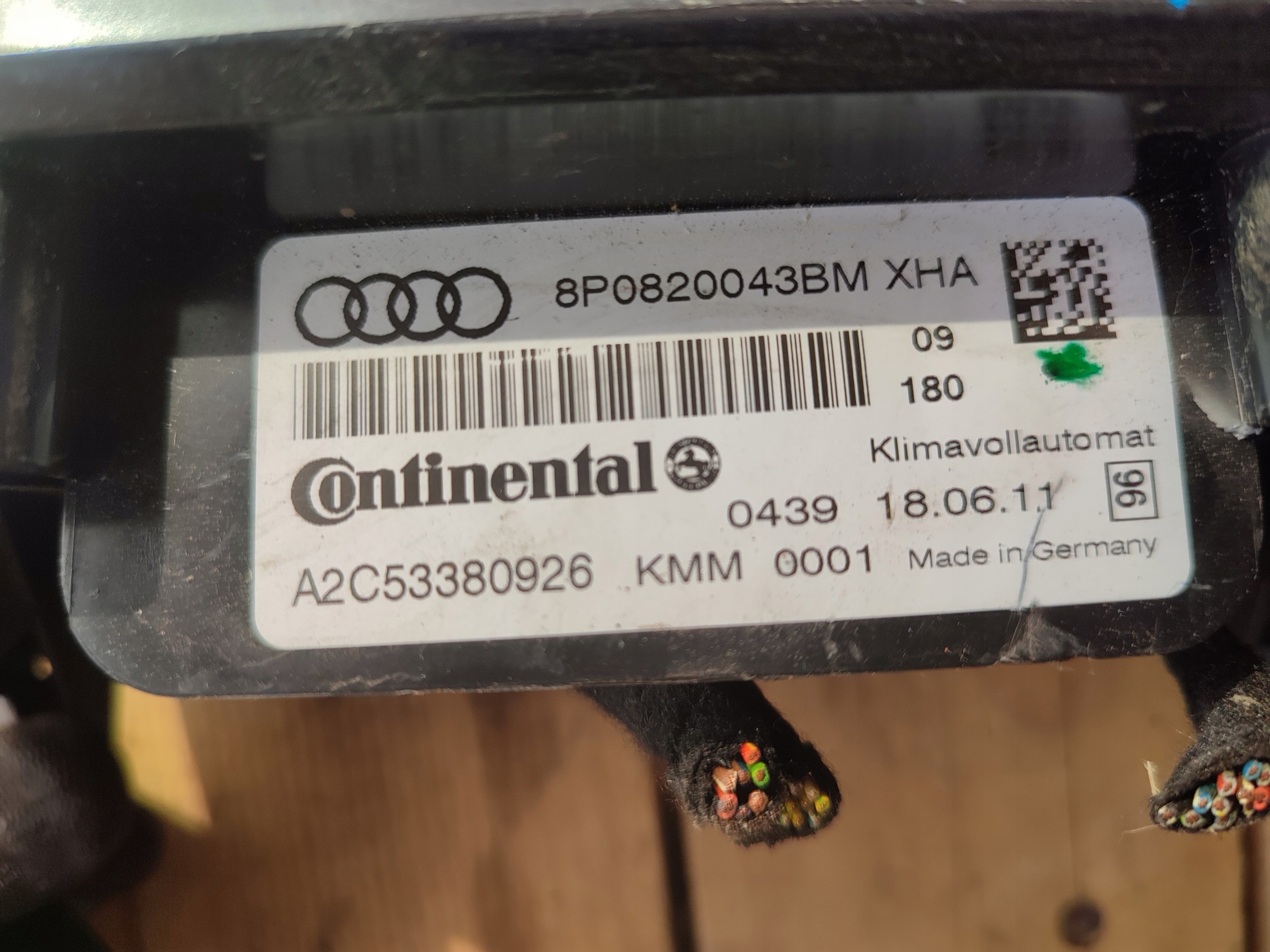 PANEL Schalter klimaanlage AUDI A3 8P 8P0820043BM