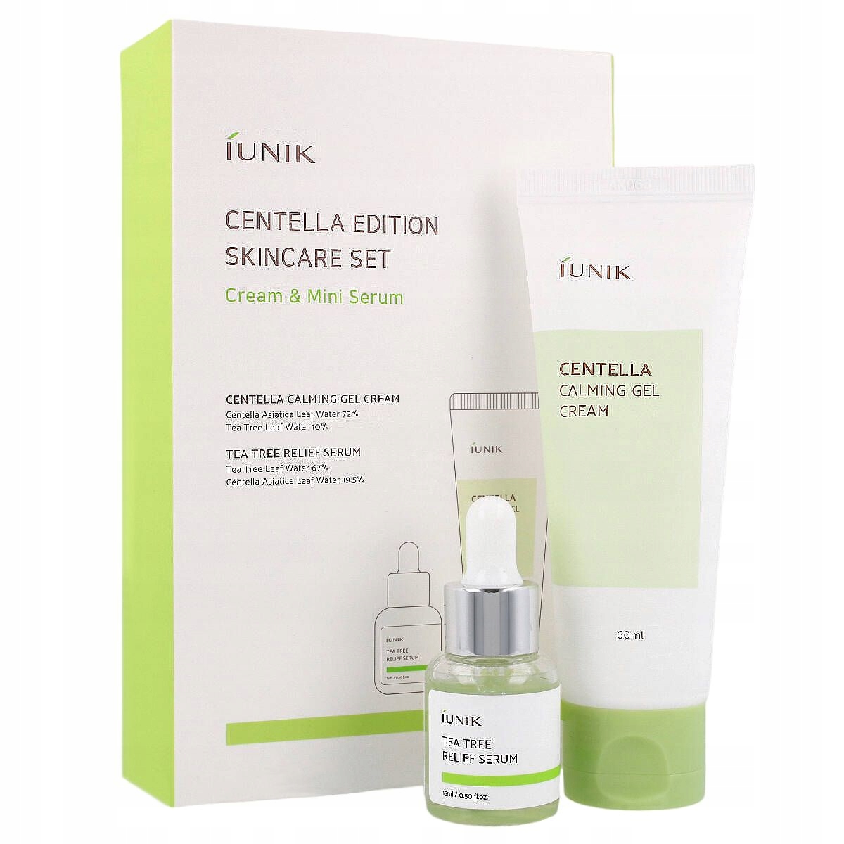 Iunik Sada Centella Edition (Centella Gel Cream 60 ml Tea Tree Serum 15 ml)