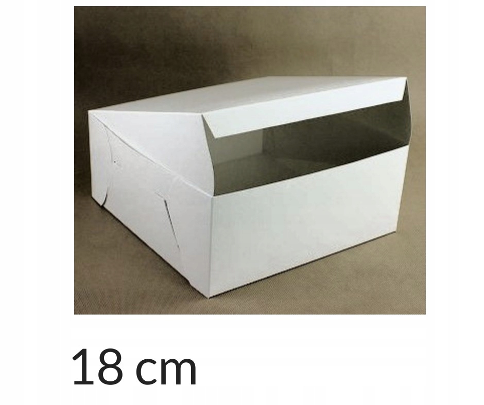 Opakowanie Klejone 18x18x9 cm Białe pudełko