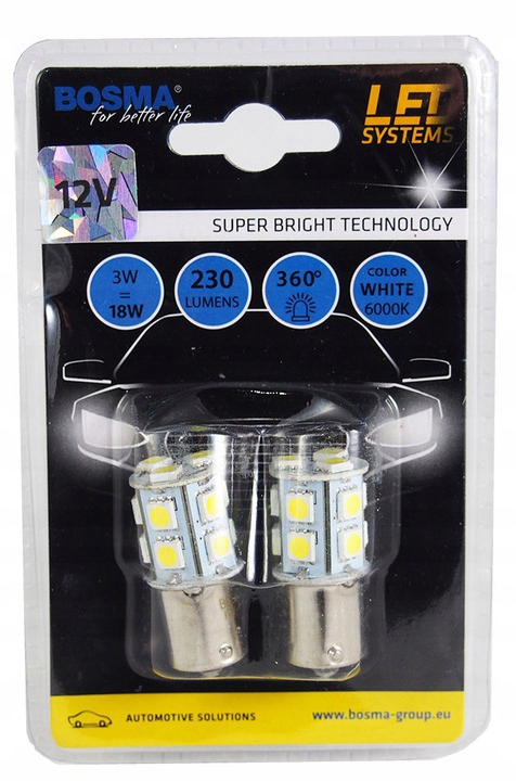 

2x Bosma Led Żarówka BA15s 13xLED Smd 12V