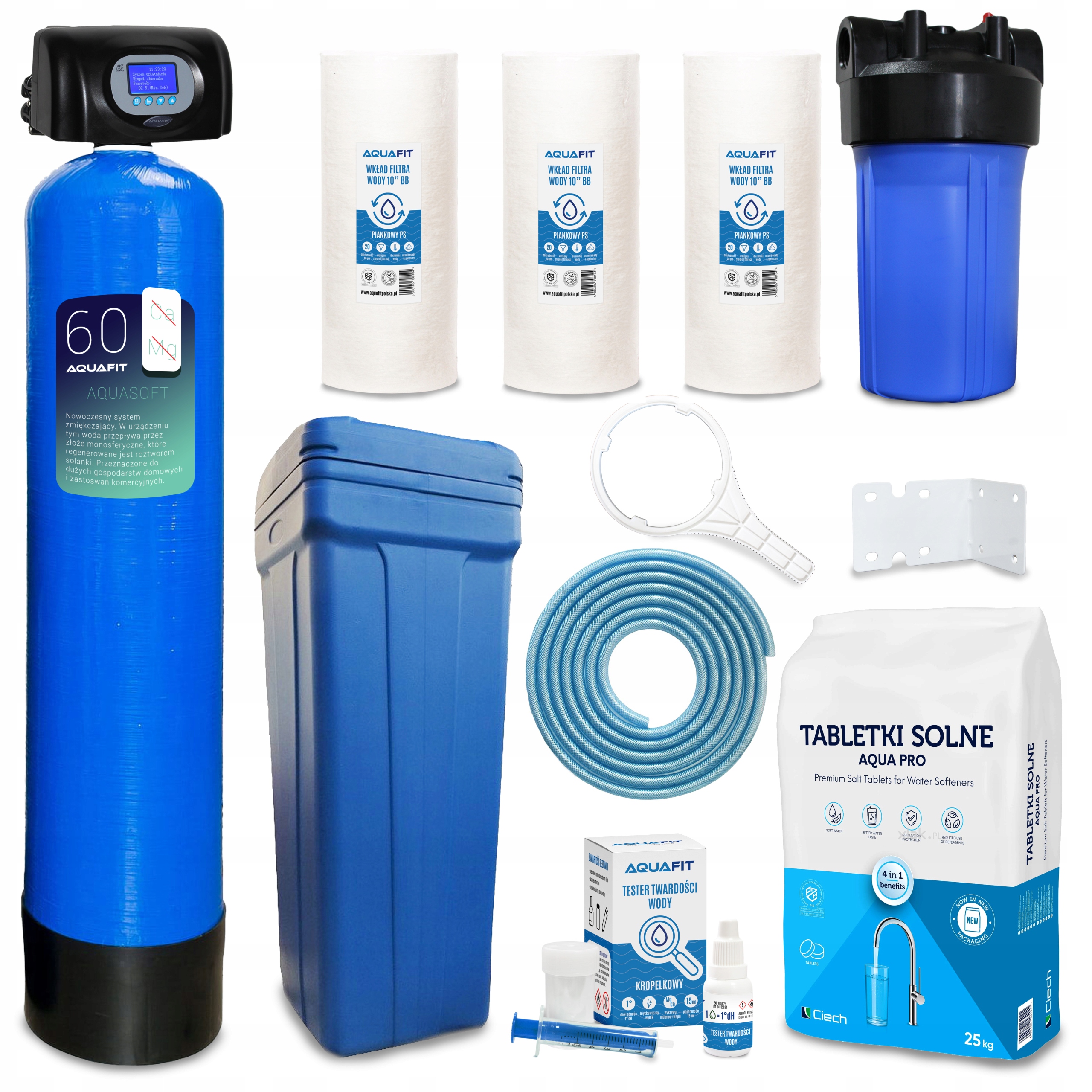 Stacja uzdatniania wody Aquafit Aquasoft 60 Uzdatniacz Zmiękczacz wody 2-el