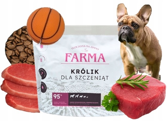 Farma Królik Dla Szczeniąt Hipoalergiczna 2kg Tłoczona na Zimno Gatis