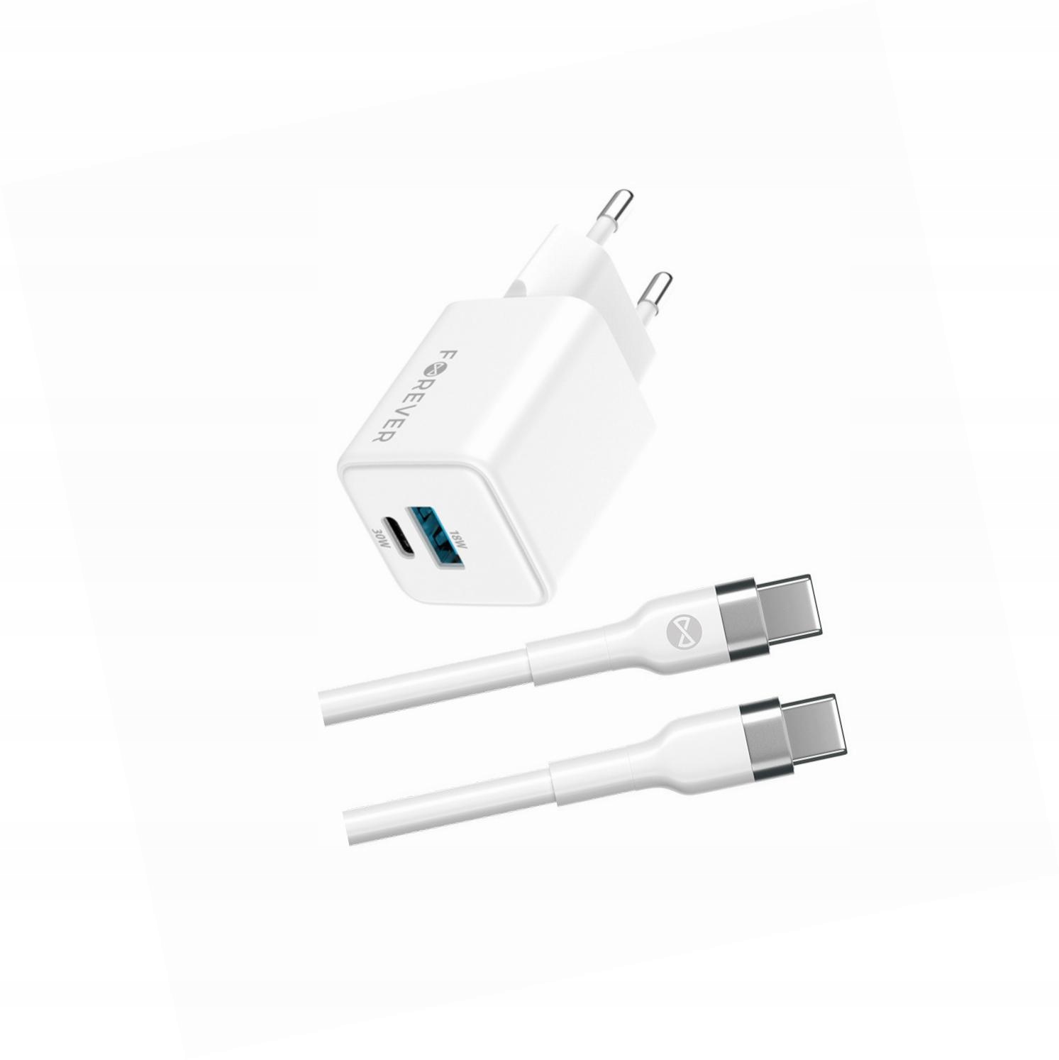 Szybka ładowarka GaN 30W Usb i Usb-c z kablem do Motorola Moto G04