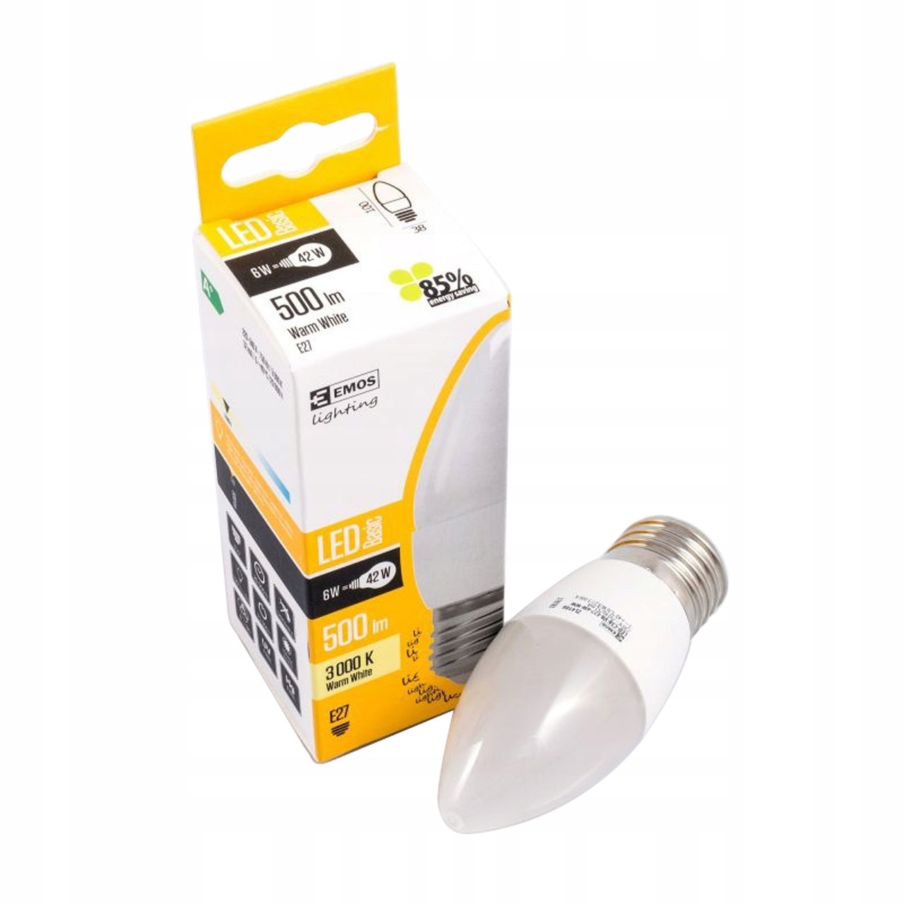 

Żarówka Led świeczka E27 6W-42W ciepła Emos ZL4108