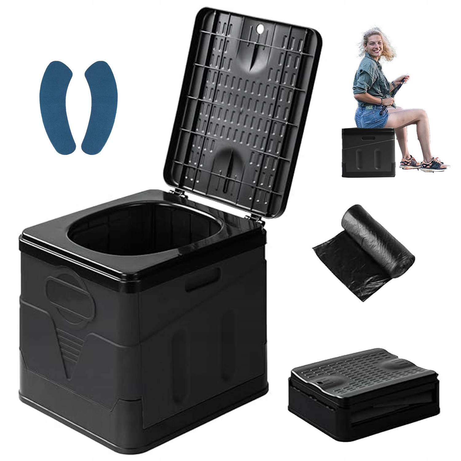 Turistická Přenosná Toaleta 20L Mobilní Wc Na Pozemek Pod Stan, Skládací