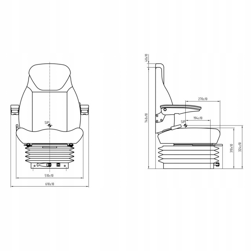 Fotel do koparki JCB CASE CAT MANITOU obrot Numer katalogowy czesci us 203550 mechanizm