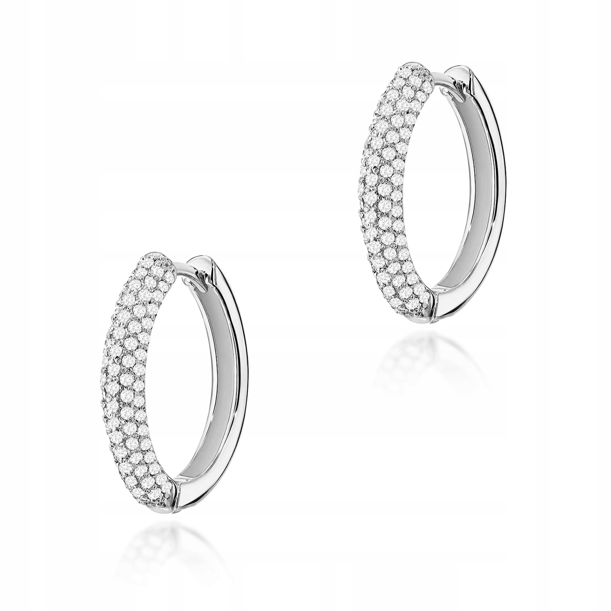 Luxusní náušnice zlaté 585 kolečka bílé zlato diamanty 4.40 g na Valentýna