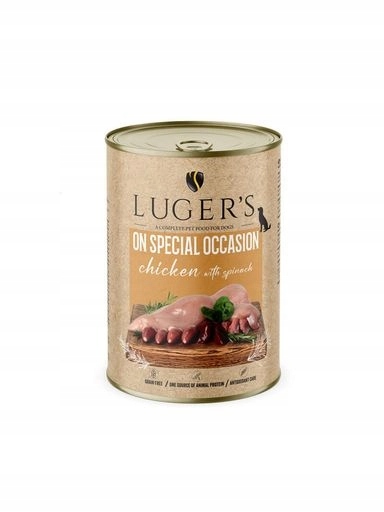 5 x Krmivo pro psy Luger's On Special Occasion kuřecí špenátem 400 g