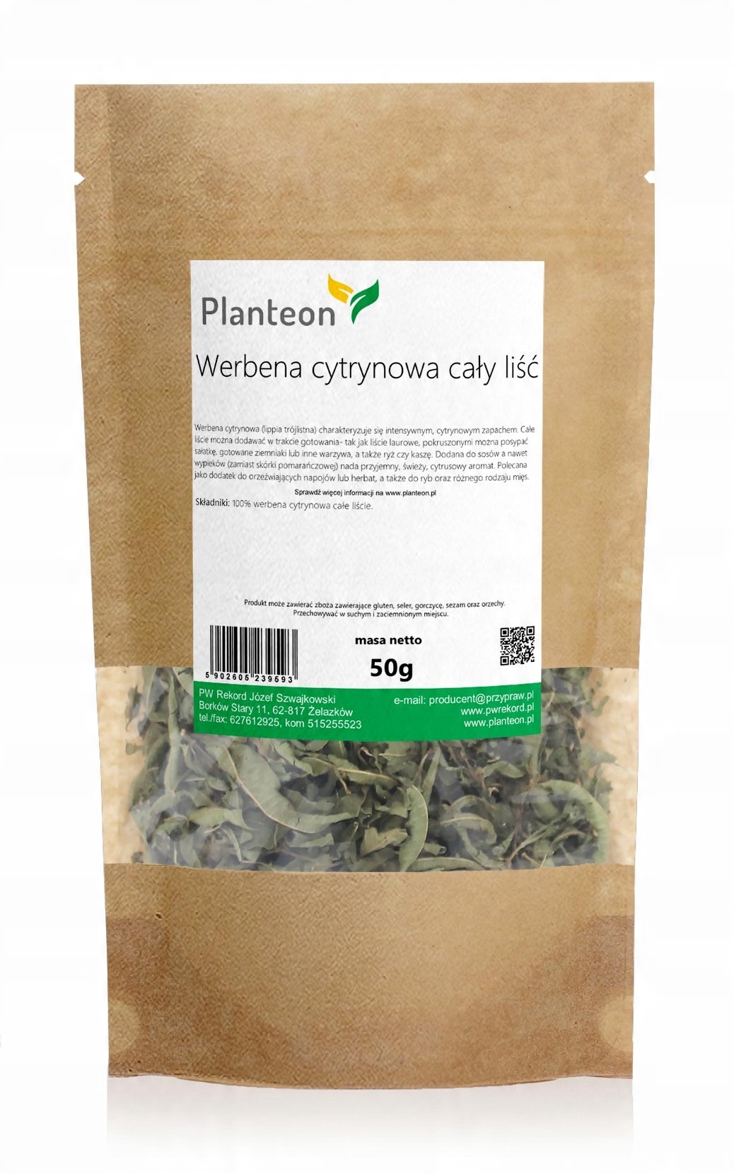 

Werbena cytrynowa cały liść do herbaty napar 50g
