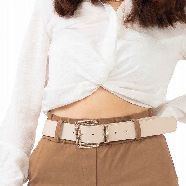 

PO-332 Beige Beżowy Damski Pasek Uniwersalny