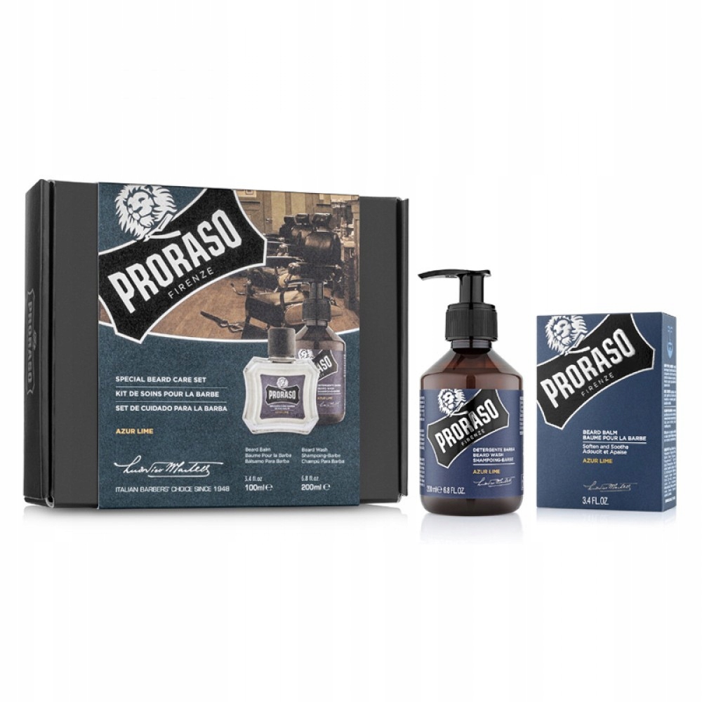 

Zestaw do brody Proraso Balsam i szampon Azur Lime