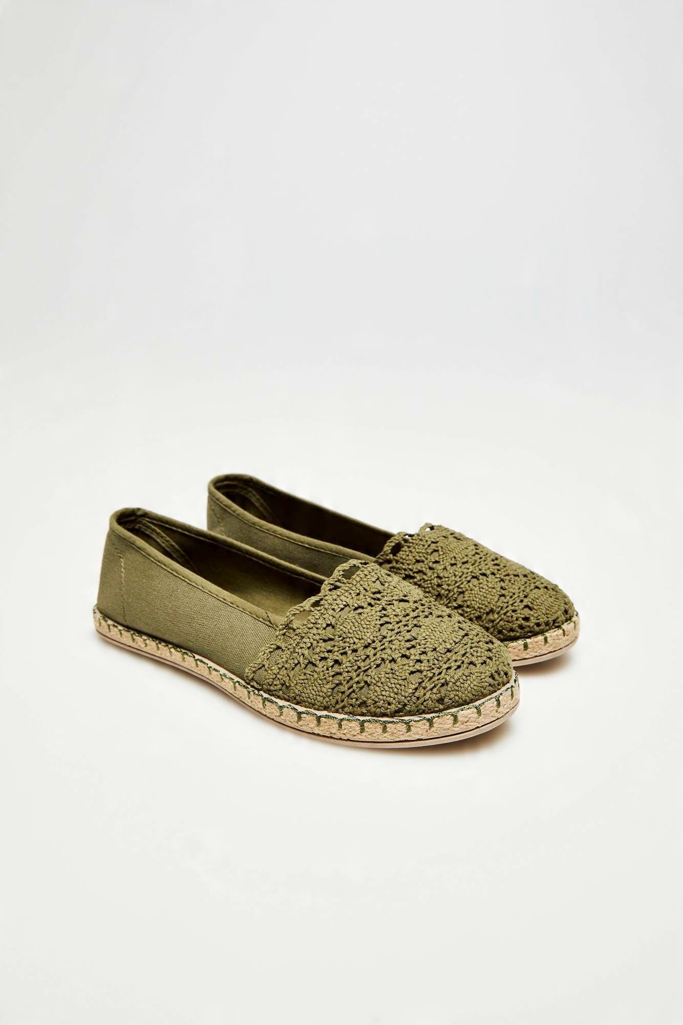 

Moodo Espadryle z koronką L-BU-3103 Olive; 38