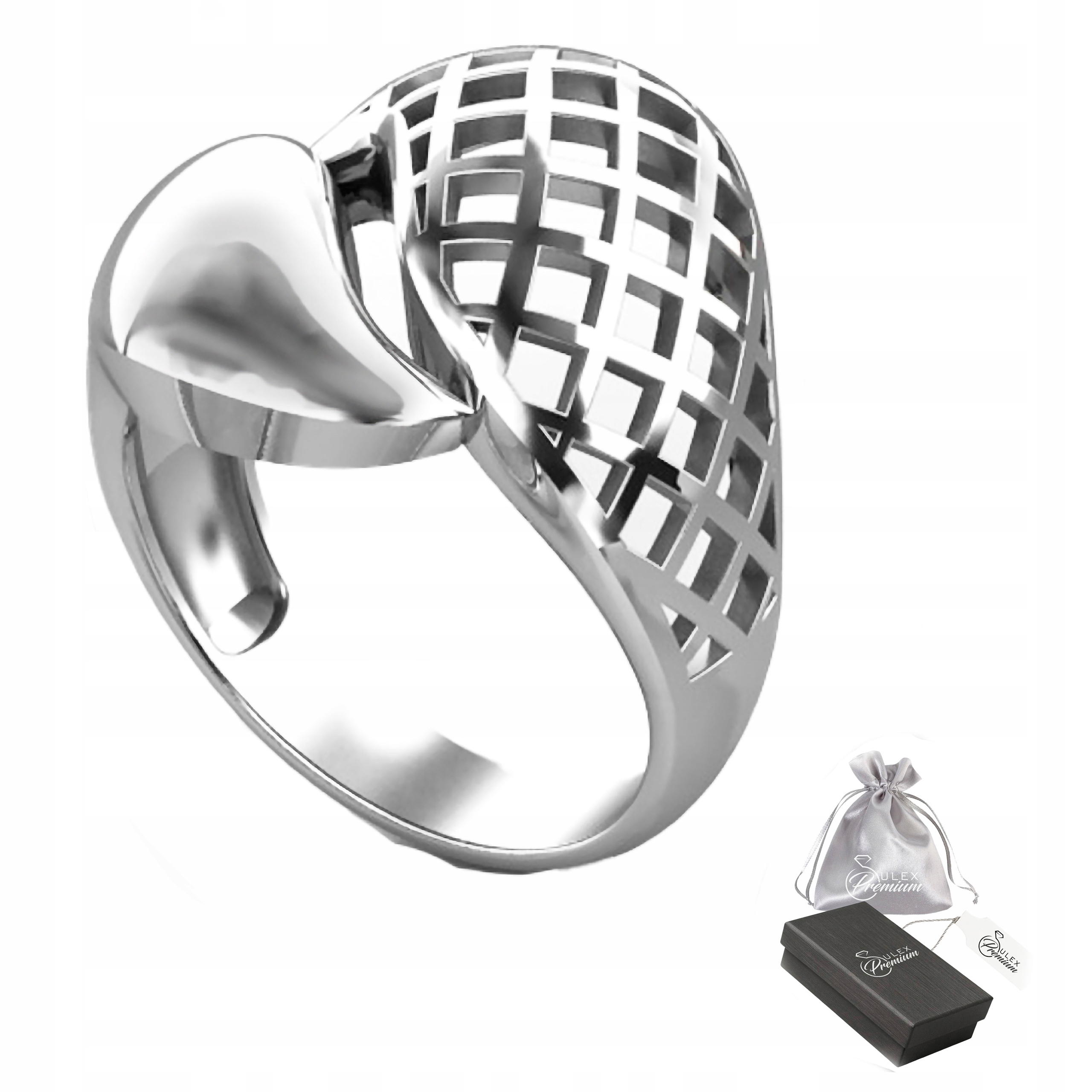 Stříbrný Prstýnek ryzost 925 Elegantní dámský prolamovaný prsten vel. 13