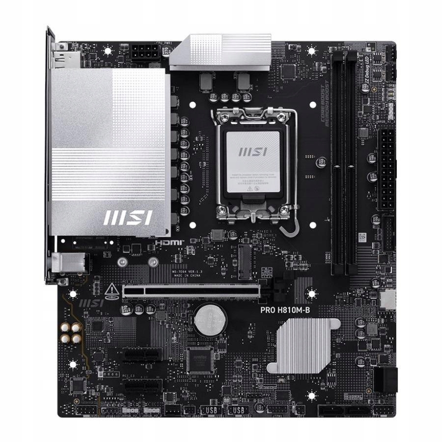Doska Msi Pro H810M-B /H810/DDR5/SATA3/M.2/ USB3.1/PCIe5.0/s.1851/M-ATX