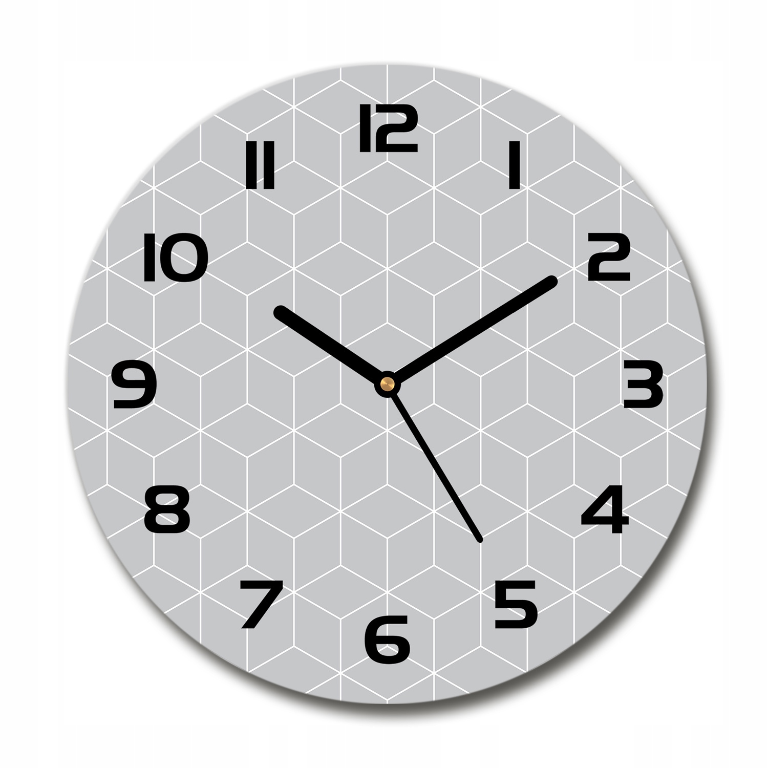 

Zegar szklany na ścianę Geometryczne tło fi 30 cm