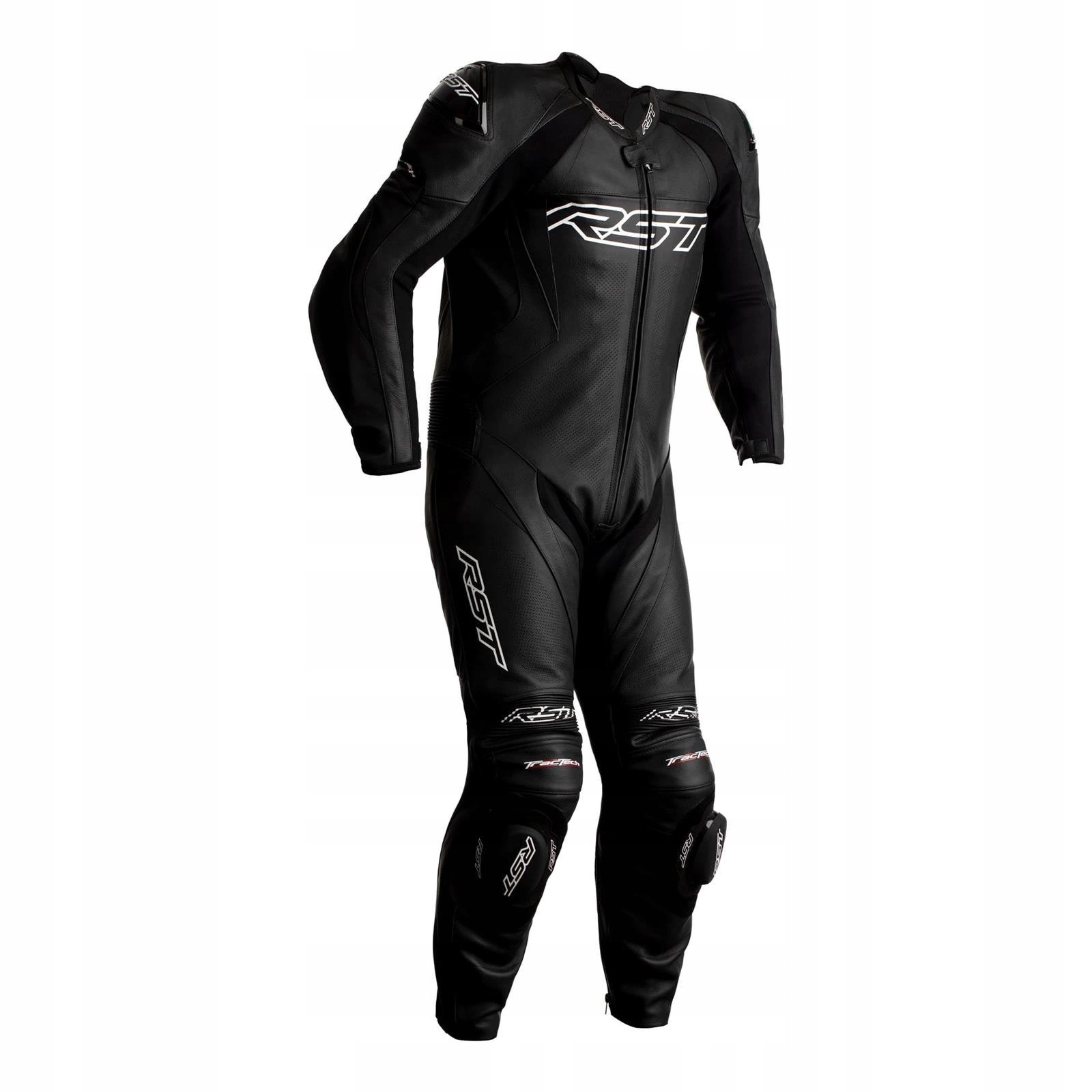 Jednodielna Kožená Motocyklová Kombinéza Rst Tractech Evo 4 Ce Black