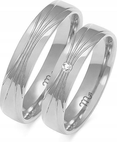 Zlatý snubní prsten 585 s diamanty Vel 8,9,10, originální dámský